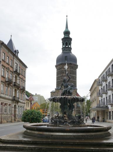 Brunnen vor der Kirche Bad Schandau