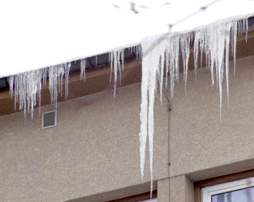 Eiszapfen an der Wertpapierdruckerei