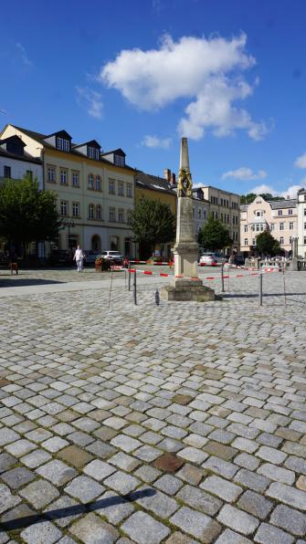 Postsäule in Sebnitz